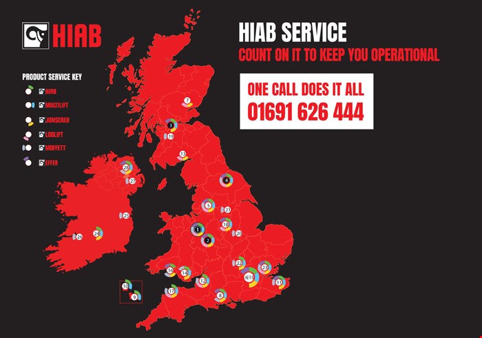Extensive Service Network in Ireland and UK